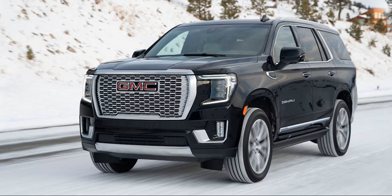 2022 GMC Yukon Denali driving in snow