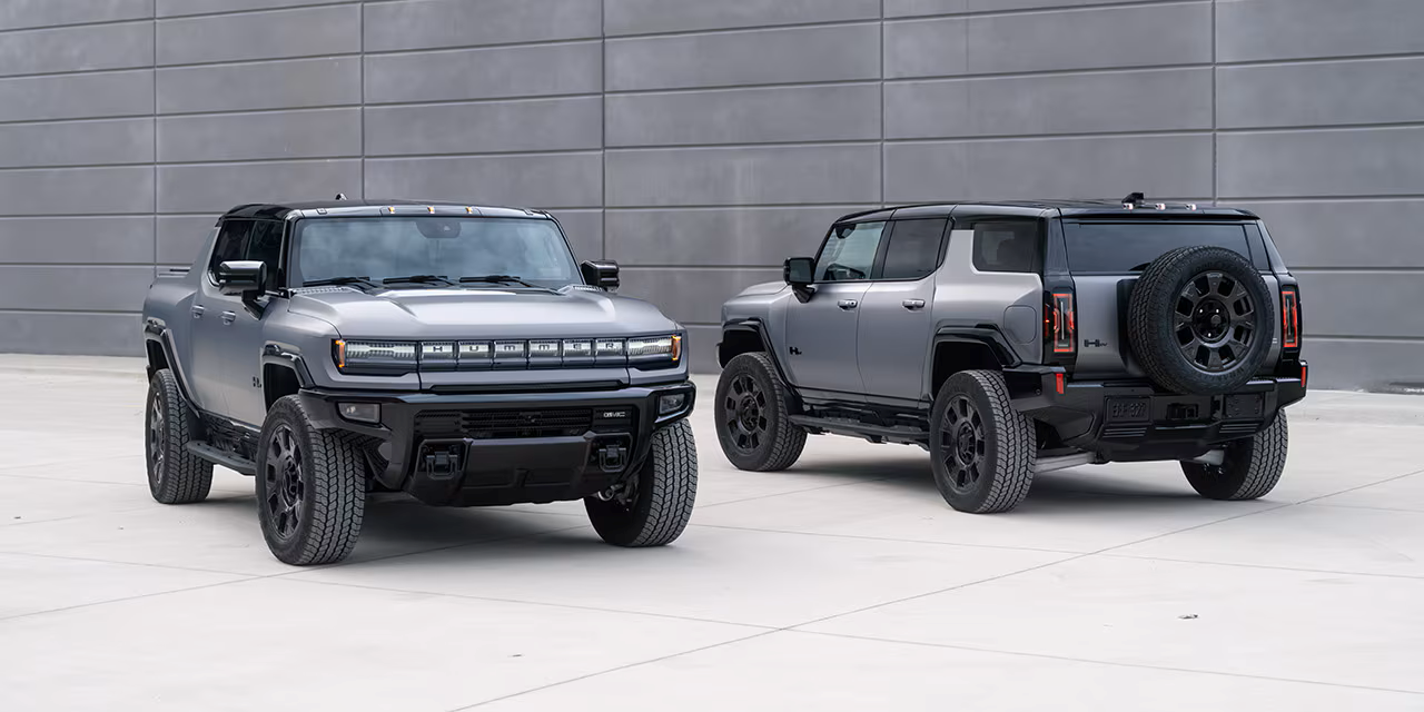 Two 2026 GMC HUMMER models parked