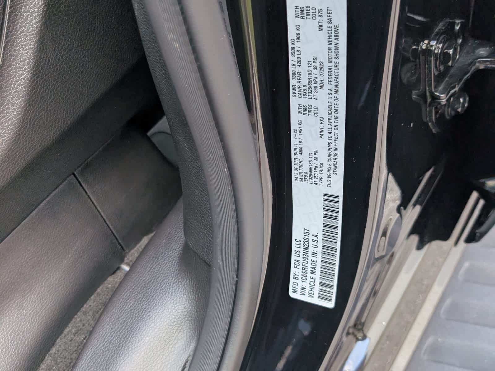 2022 RAM 1500 TRX Crew Cab 4x4 5'7" Box