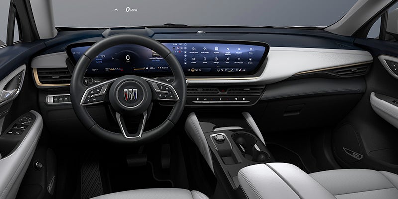 Dashboard view of Buick Envision’s sophisticated interior