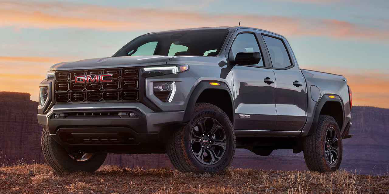 2025 GMC Canyon going through rough terrain, available at Anderson Buick GMC of Abingdon.