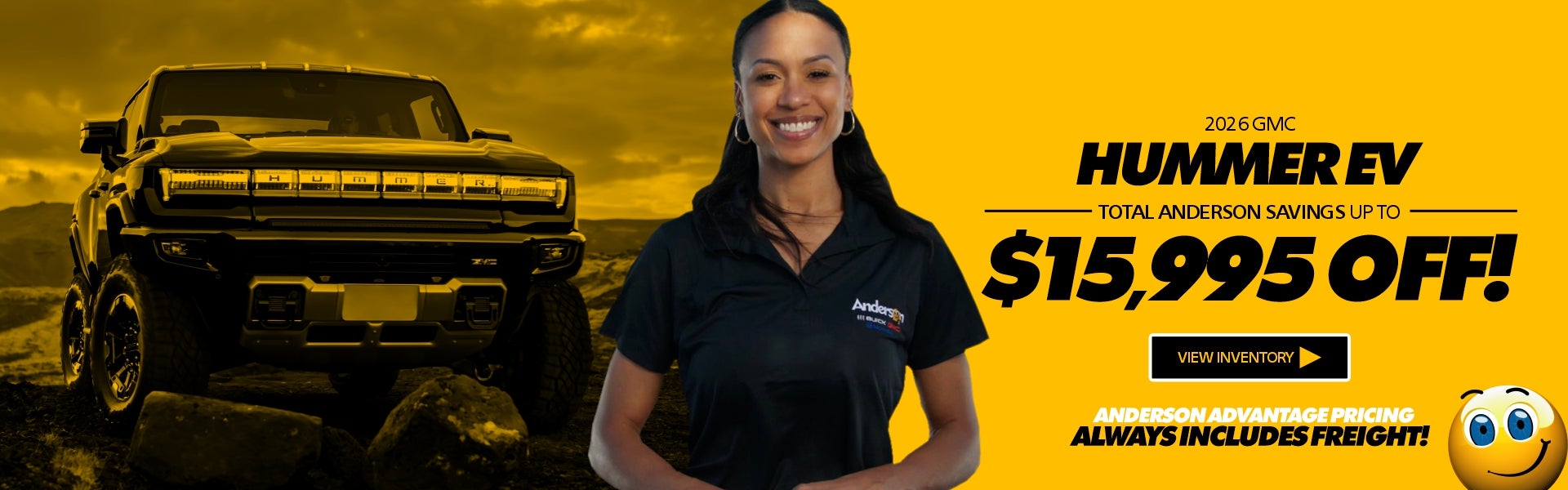 2026 GMC HUMMER EV TOTAL ANDERSON SAVINGS UP TO $15,995 O