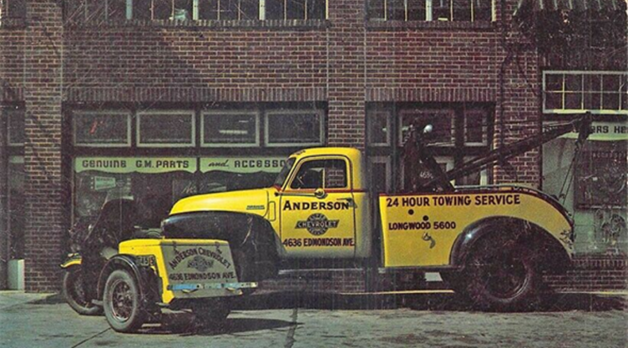 Old Anderson Automotive Towing Truck